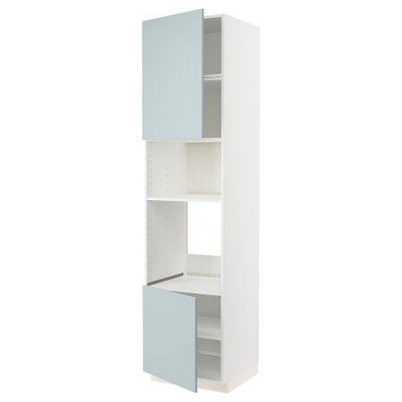 Высокий шкаф для духовки, СВЧ, 2 дверцы, полки, 60x60x240 cm IKEA METOD МЕТОД 794.794.23