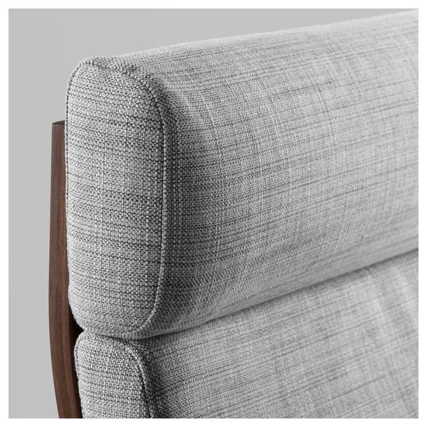 Кресло ПОЭНГ, коричневый, Исунда серый - фото 4