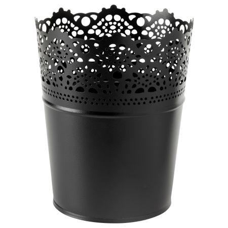 Кашпо СКУРАР, д/дома/улицы, черный (10.5 см)