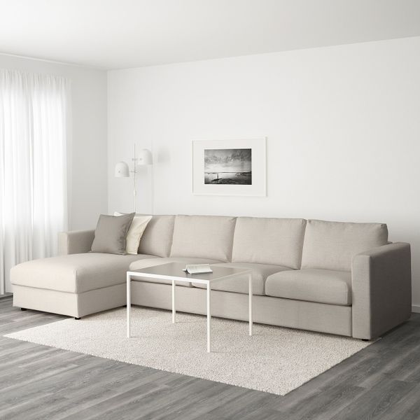 4-местный диван, с козеткой, Гуннаред бежевый IKEA ВИМЛЕ 092.070.58 - фото 2