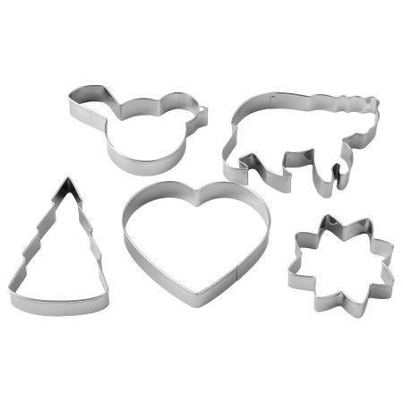 Формочки для печенья, 5 шт., разные формы нержавеющая сталь IKEA VINTERFINT 805.809.91