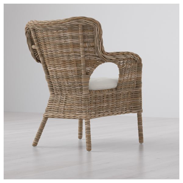 Кресло БЮХОЛЬМА / ЮПВИК, серый, белый - фото 4