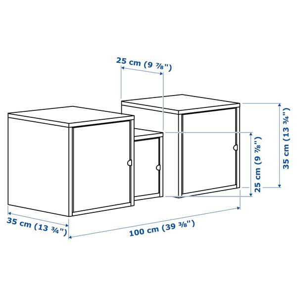 Комбинация для хранения ЛИКСГУЛЬТ, оранжевый, белый (100x35 см) - фото 4