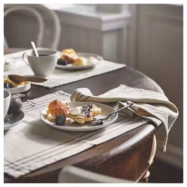 VÅRARV ВОРАРВ Салфетка под приборы - темно-серый/неокрашенный 35x45 см - схема-чертеж с размерами