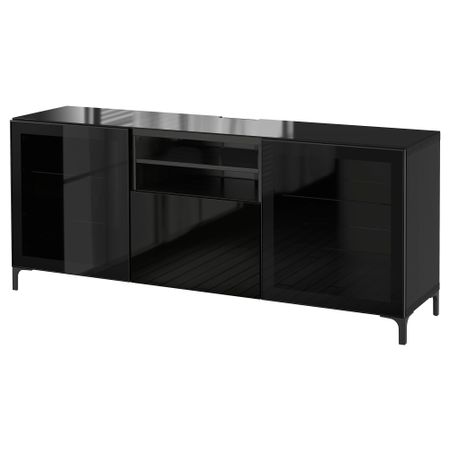 Тумба под ТВ, 180x40x74 см, черно-коричневый IKEA BESTÅ БЕСТО 891.968.00