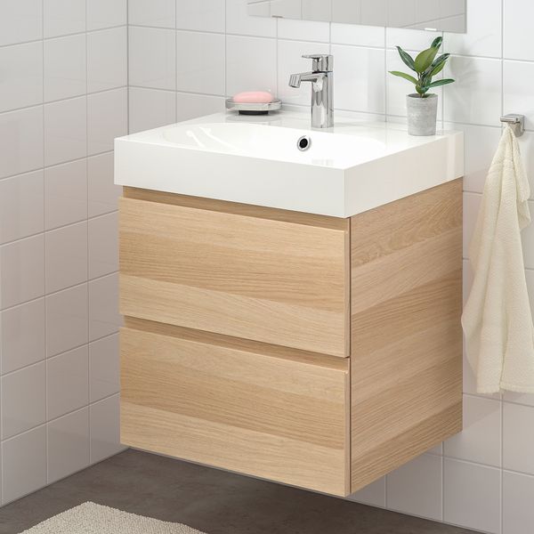 Шкаф для раковины с 2 ящиками, 61x49x68 cm IKEA BRÅVIKEN БРОВИКЕН, GODMORGON ГОДМОРГОН 492.923.61 - фото 3