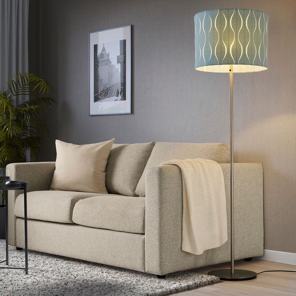 Абажур, 42 см, синий, серебристый IKEA LÖKNÄS ЛЁКНЭС 304.062.25 - фото 4