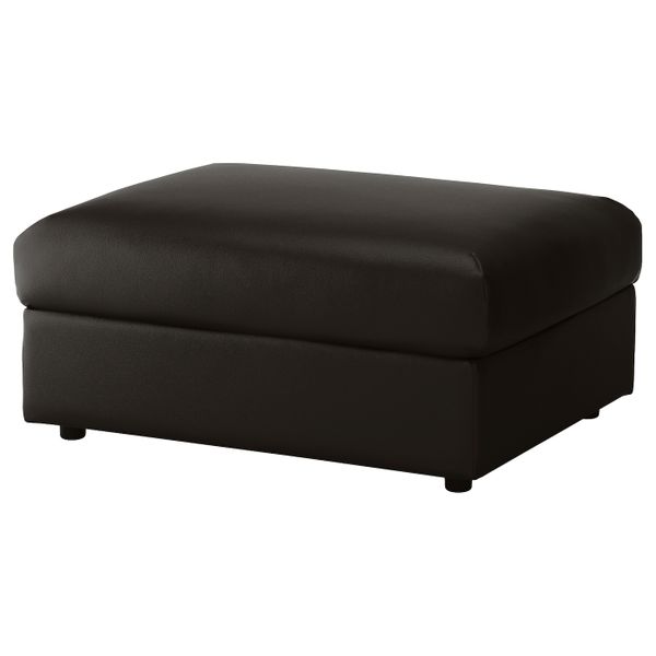 Табурет для ног с ящик для/хрн, Фарста черный IKEA ВИМЛЕ 903.593.15 - фото 1
