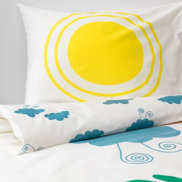 Пододеяльник и 1 наволочка, зверюшка/облако 150x200/50x70 см IKEA ДЬЮНГЕЛЬСКОГ 803.937.20 - фото 3