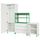 Гардероб 2-дверный + 3 ящика, белый Fonnes, зеленый, 200x42x191 см IKEA PLATSA ПЛАТСАA ПЛАТСА 395.962.64