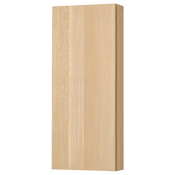 Навесной шкаф с 1 дверцей, под беленый дуб 40x14x96 см IKEA GODMORGON ГОДМОРГОН 903.803.12 - фото 1