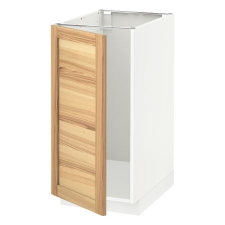 Напольный шкаф для мойки, мусорных конт, белый/Торхэмн ясень 40x60 см IKEA METOD МЕТОД 792.259.97