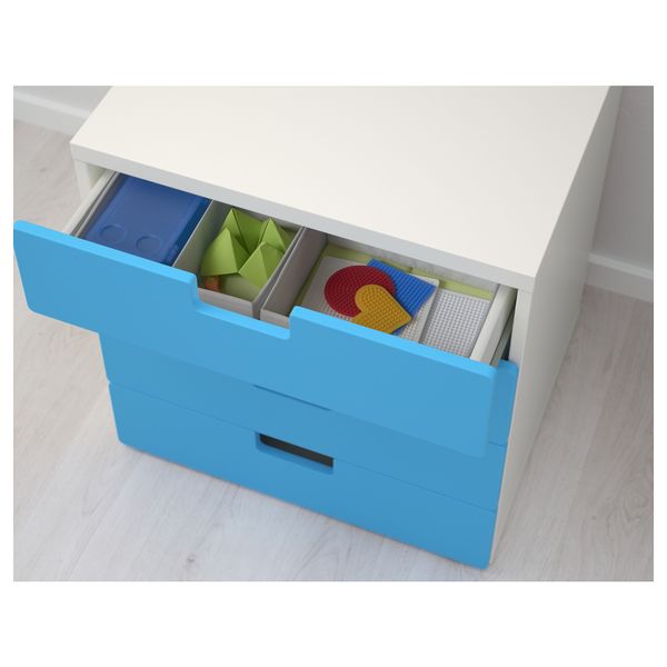 Комбинация для хранения с ящиками СТУВА, белый, синий (60x50x64 см) - фото 3