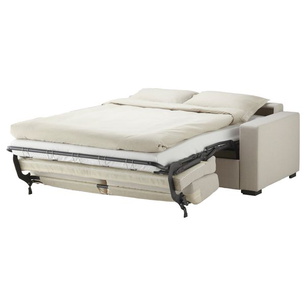 Диван-кровать 3-местный КЛАГСТОРП / ЛАСЕЛЕ, Бальг светло-бежевый - фото 3