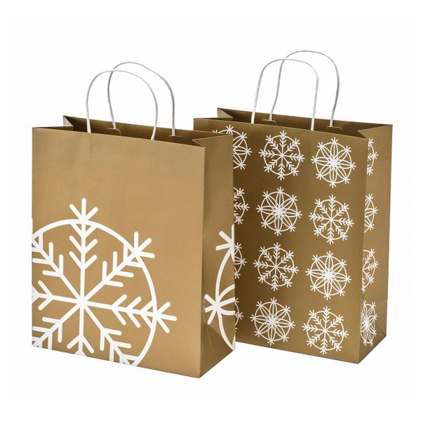 Подарочный пакет, золотой, 12x32 см/10 л IKEA ВИНТЕР 2019 004.623.07 - фото 1