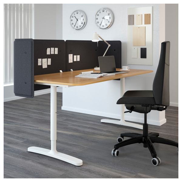 Стол для приемной БЕКАНТ, дубовый шпон, белый (160x80 55 см) - фото 2