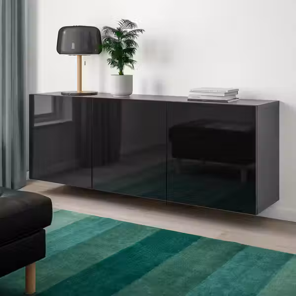 BESTÅ Комбинация настенных шкафов - схема-чертеж с размерами