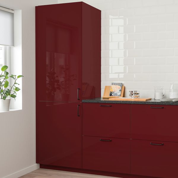 Дверь, глянцевый темный красно-коричневый 60x140 см IKEA KALLARP КАЛЛАРП 804.348.53 - схема-чертеж с размерами