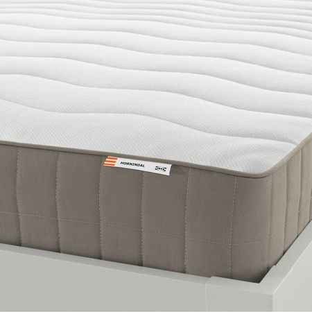 Матрас с пружинами карманного типа, очень жесткий/темно-бежевый 140x200 см IKEA HORNINDAL ХОРНИНДАЛЬ 404.735.25