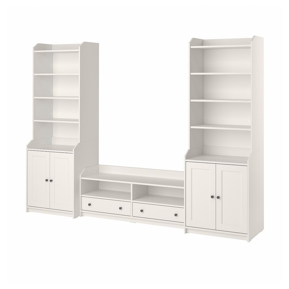 Комбинация для хранения/под ТВ, белый 277x46x199 см IKEA HAUGA ХАУГА 793.887.29 - фото 1