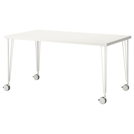 Стол ЛИННМОН / КРИЛЛЕ, белый (150x75 см)