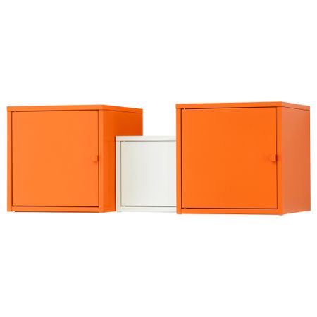Комбинация для хранения ЛИКСГУЛЬТ, оранжевый, белый (100x35 см)