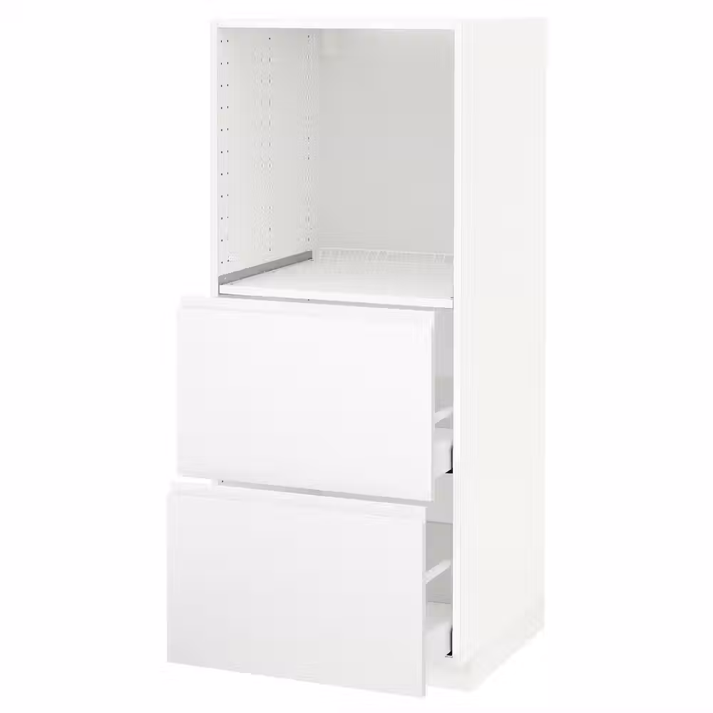 METOD / MAXIMERA Высокий шкаф с 2 ящиками д/духовки - фото 1