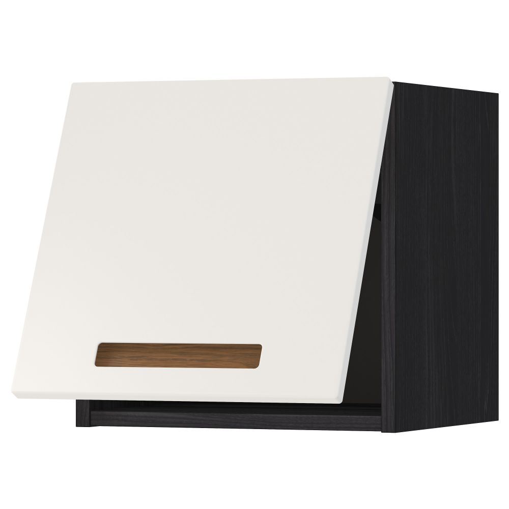 Горизонтальный навесной шкаф МЕТОД, черный, Мэрста белый - схема-чертеж с размерами