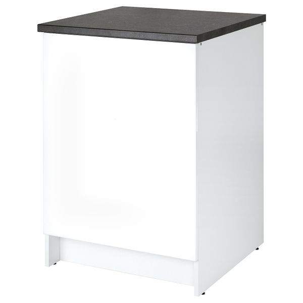 Напольный шкаф с дверью, глянцевый, белый 60 см IKEA KNOXHULT КНОКСХУЛЬТ 604.879.65 - фото 1