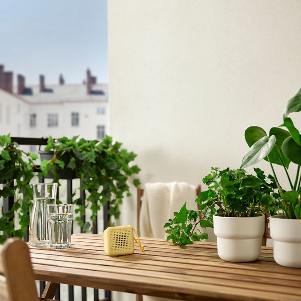 Динамики bluetooth, желтый, 2 предмета водонепроницаемый IKEA VAPPEBY 095.549.44 - схема-чертеж с размерами