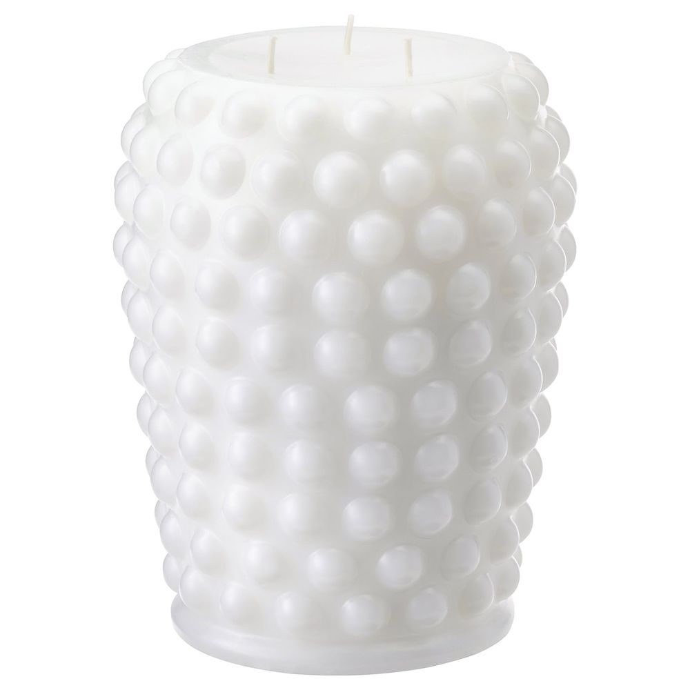 Неароматическая свеча формовая, 3 фитиля, белый 19 см IKEA FRAMBRINGA ФРАМБРИНГА 304.881.79 - фото 1