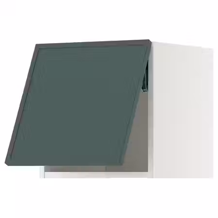 METOD Горизонтальный навесной шкаф - белый/Aspudden темный серо-зеленый 40x40 см