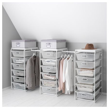 Рама, сетчатые корзины, штанга АЛЬГОТ, белый (199-239x60x102 см)