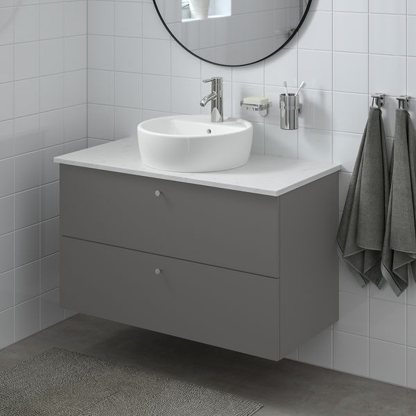 Шкаф под раковину, столешница 45, раковина, 102x49x74 cm IKEA GODMORGON ГОДМОРГОН, TOLKEN ТОЛКЕН, TÖRNVIKEN ТОРНВИКЕН 993.385.16 - фото 3