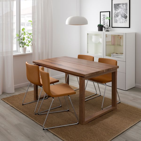 Стол и 4 стула, 140x85 cm IKEA BERNHARD/MÖRBYLÅNGA 892.807.14 - фото 3