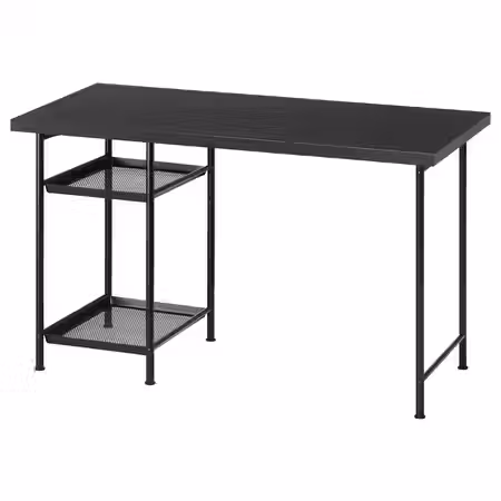 LAGKAPTEN / SPÄND Письменный стол - черно-коричневый/чёрный 120x60 см