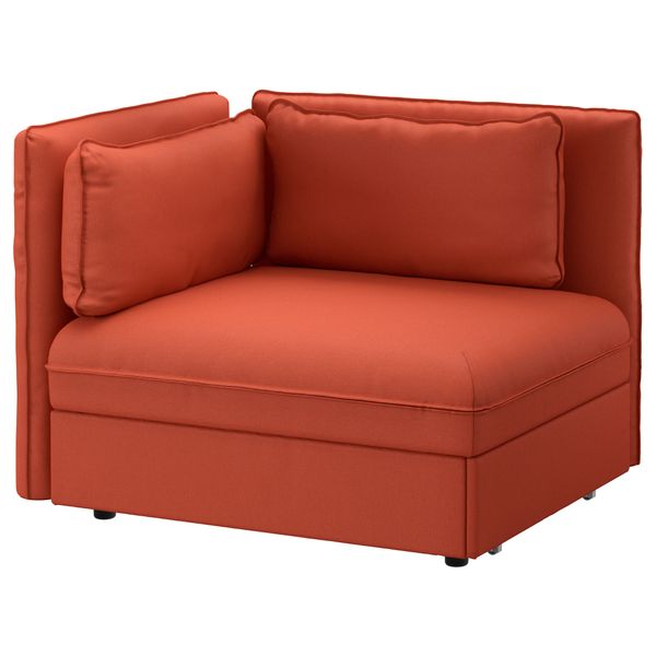 Секция дивана-кровати со спинкой ВАЛЛЕНТУНА, Оррста оранжевый - фото 1