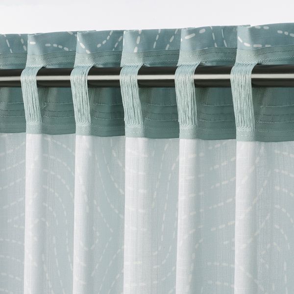 Гардины, 2 шт., 145x300 см, голубой IKEA ÅKERMOLKE 805.665.65 - фото 6