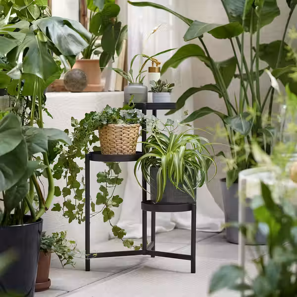 OLIVBLAD Пьедестал для цветов - д/дома/улицы чёрный 58 см - схема-чертеж с размерами