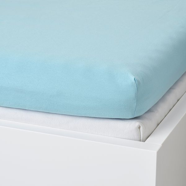 Натяжная простыня для кушетки, голубой 80x200 см IKEA ВОРВИАЛ 804.475.77 - фото 2