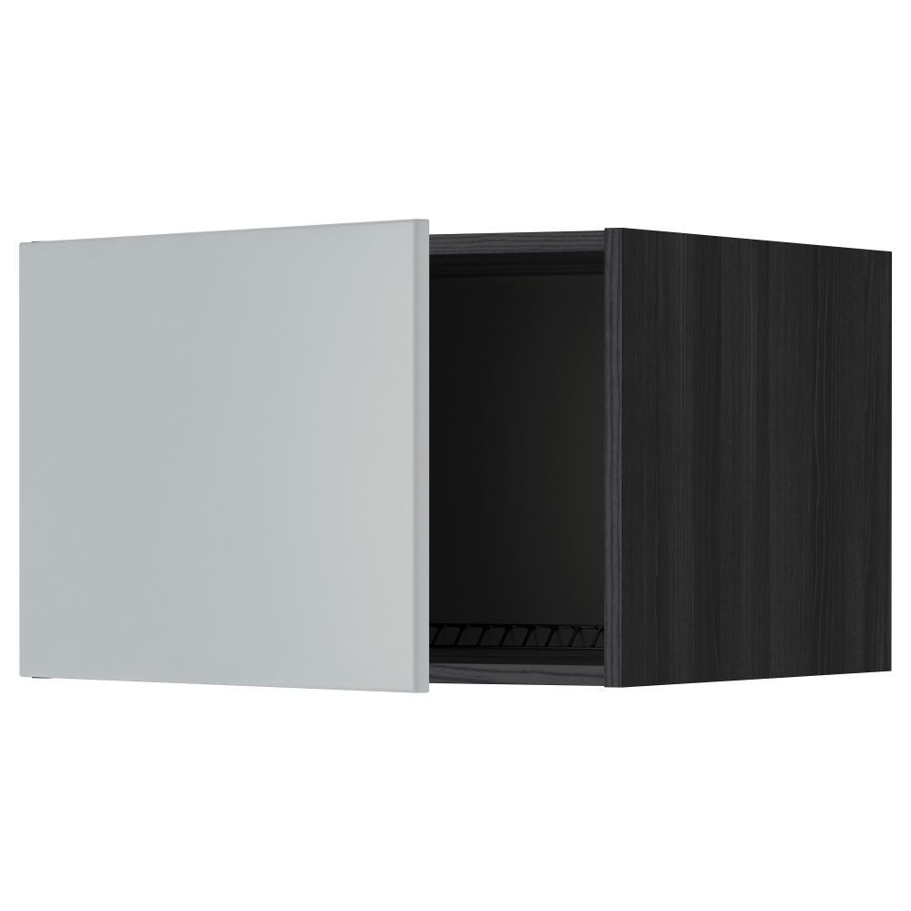 Верхний шкаф на холодильник, морозильник МЕТОД, черный, Веддинге серый - схема-чертеж с размерами