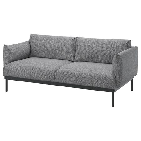 2-местный диван, Лейде серый-черный IKEA ÄPPLARYD ЭППЛАРЮД 205.062.30