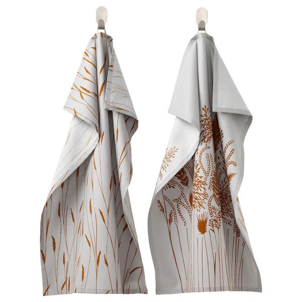 Полотенце кухонное, серый 50x70 см IKEA HÖSTKVÄLL ХЁСТКВЭЛЛ 004.974.96 - фото 1