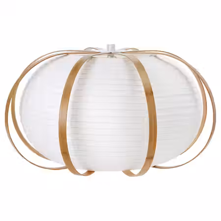 TAGGTOFS ТАГГТОФС Абажур для подвесн светильника - белый/бамбук 67 см