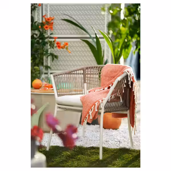 SEGERÖN Садовое кресло - белый/бежевый/Frösön/Duvholmen бежевый - фото 4