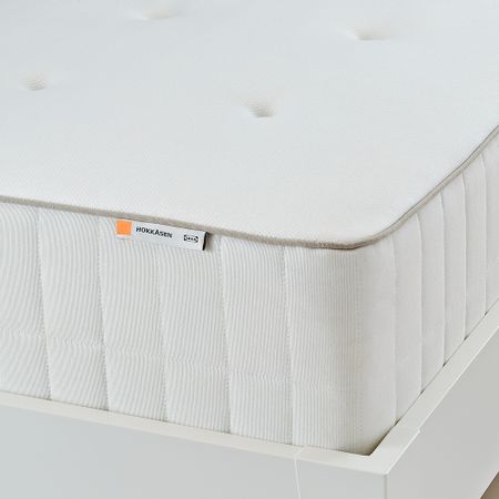 Матрас с пружинами карманного типа, очень жесткий/белый 90x200 см IKEA HOKKÅSEN ХОККОСЕН 704.849.71