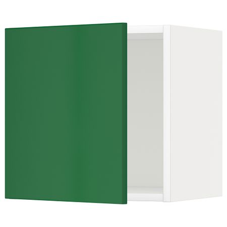 Шкаф навесной МЕТОД, белый, Флэди зеленый