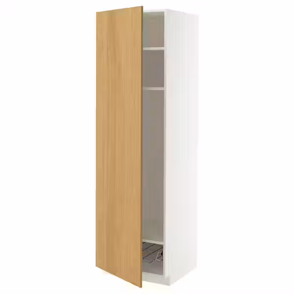 METOD Выс шкаф с полками/проволоч корзин - фото 1