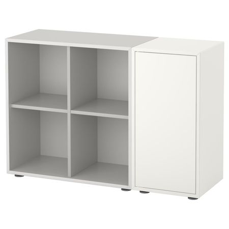 Комбинация шкафов с ножками, белый, светло-серый 105x35x72 см IKEA EKET ЭКЕТ 491.908.81