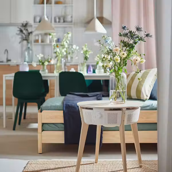 STARKVIND Стол с воздухоочистителем - мореный дубовый шпон/белый умный дом - фото 2